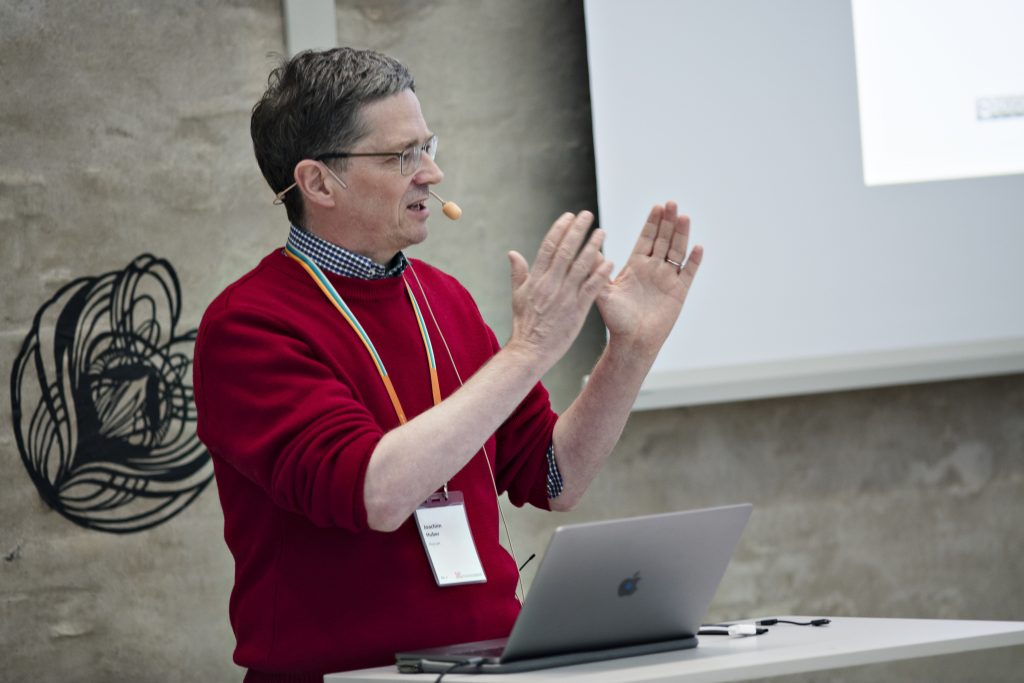 Joachim Huber, museistrateg vid Prev-art i Schweiz talar på Samlingsforum 2017.