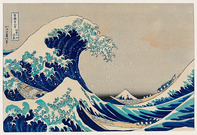 Under vågen av Hokusai.