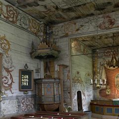 Interiörbild från Granhults kyrka i Småland