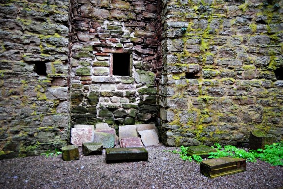 Fukt blir ett växande problem i framtiden genom ett förändrat klimat. Vägg, Borgholms slottsruin, Öland.