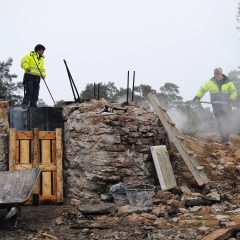 Vid Byggnadshyttans kalkugn i Rings, Hejnum, Gotland.