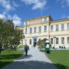 Exteriör på Kungliga bibliotekets framsida