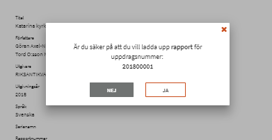 Dialogruta för att ladda upp rapport 1