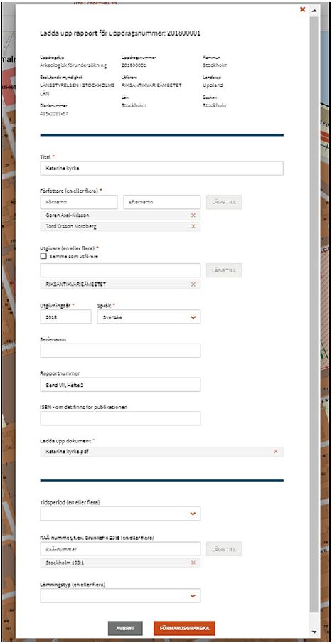 Ladda upp rapport i PDF-format