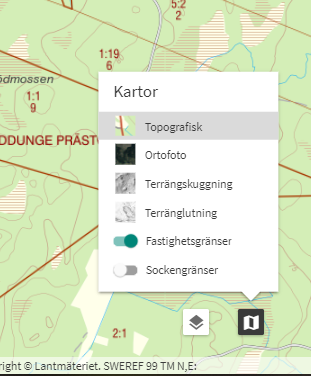 Bakgrundskartor i Fornreg.