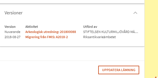 Versioner i Fornreg