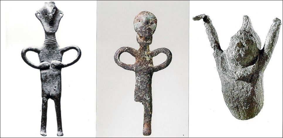 Tre forntidsfigurer hittade i Rydebäck.