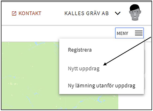 Skapa ett övrig uppdrag i Fornreg