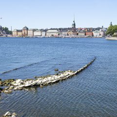 Område med hamnanläggning på cirka 10 vrak på Kastellholmen i Stockholm.