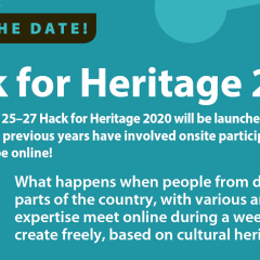 Illustration Save the dates, Hack for Heritage 2020