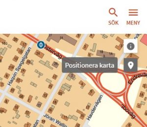 Bild som visar Positionera kartan i Fornsök.