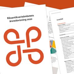 Bild på Riksantikvarieämbetets årsredovisning 2020
