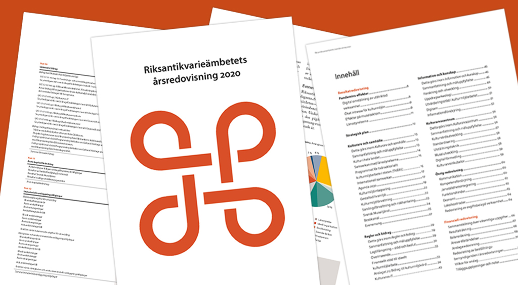 Bild på Riksantikvarieämbetets årsredovisning 2020