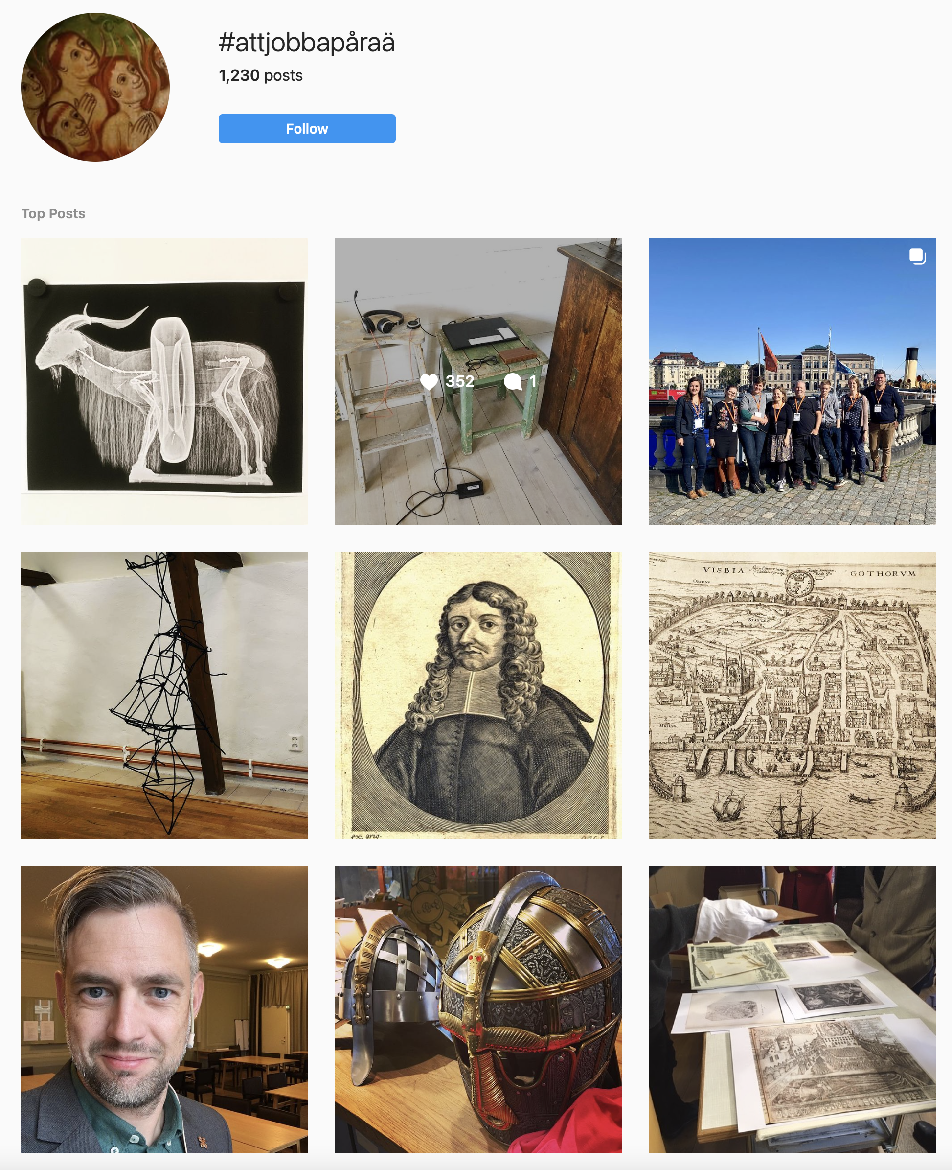 Bildgalleri med exempel på foton på Insta