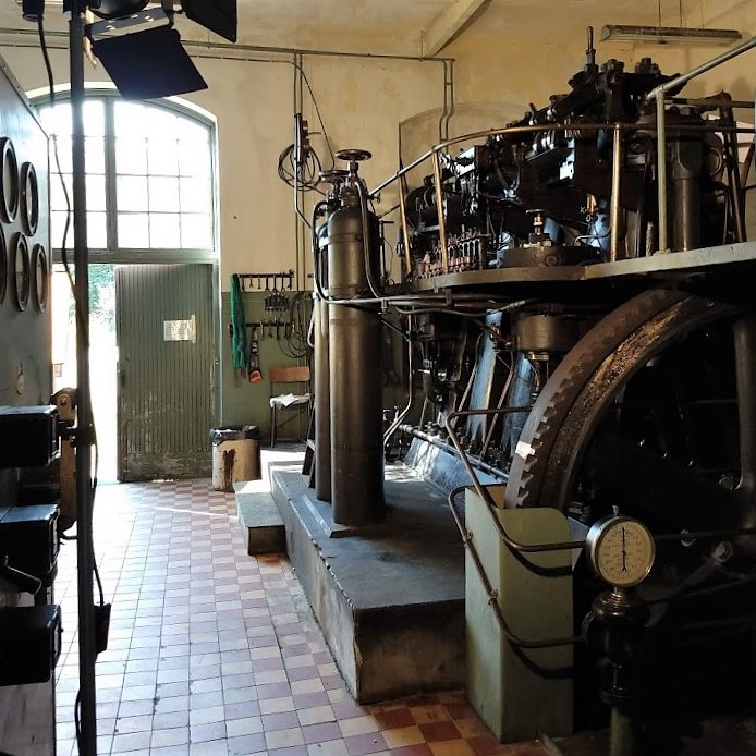 Bild på Sibo-dieseln, en dieselmotor som bevaras och förevisas av den ideella föreningen Sibo-dieselns bevarande