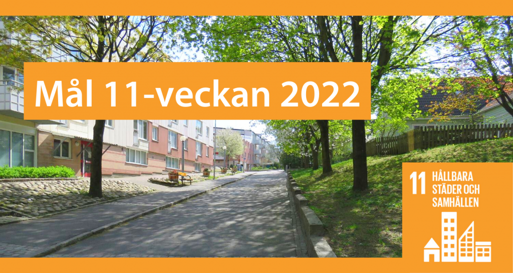 Mål 11-veckan 2022. Bilden visar stadsdelen Biskopsgården i Göteborg.