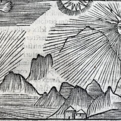 Solens färd över himlavalvet. Träsnitt ur Historia de gentibus septentrionalibus, Olaus Magnus (1555)