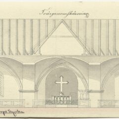 Ritning av Asmundtorps kyrka