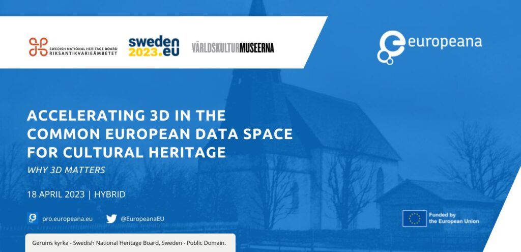 Temabild med en kyrka som bakgrund och med loggor och information om evenemanget.