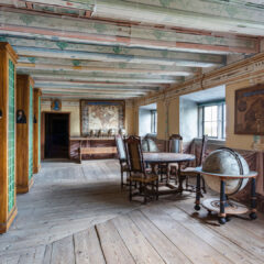 Interiör från biblioteket på Skoklosters slott