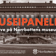 Norrbottens Museum, svartvit bild med bildtexten MUSEIPANELEN Live på Norrbottens museum