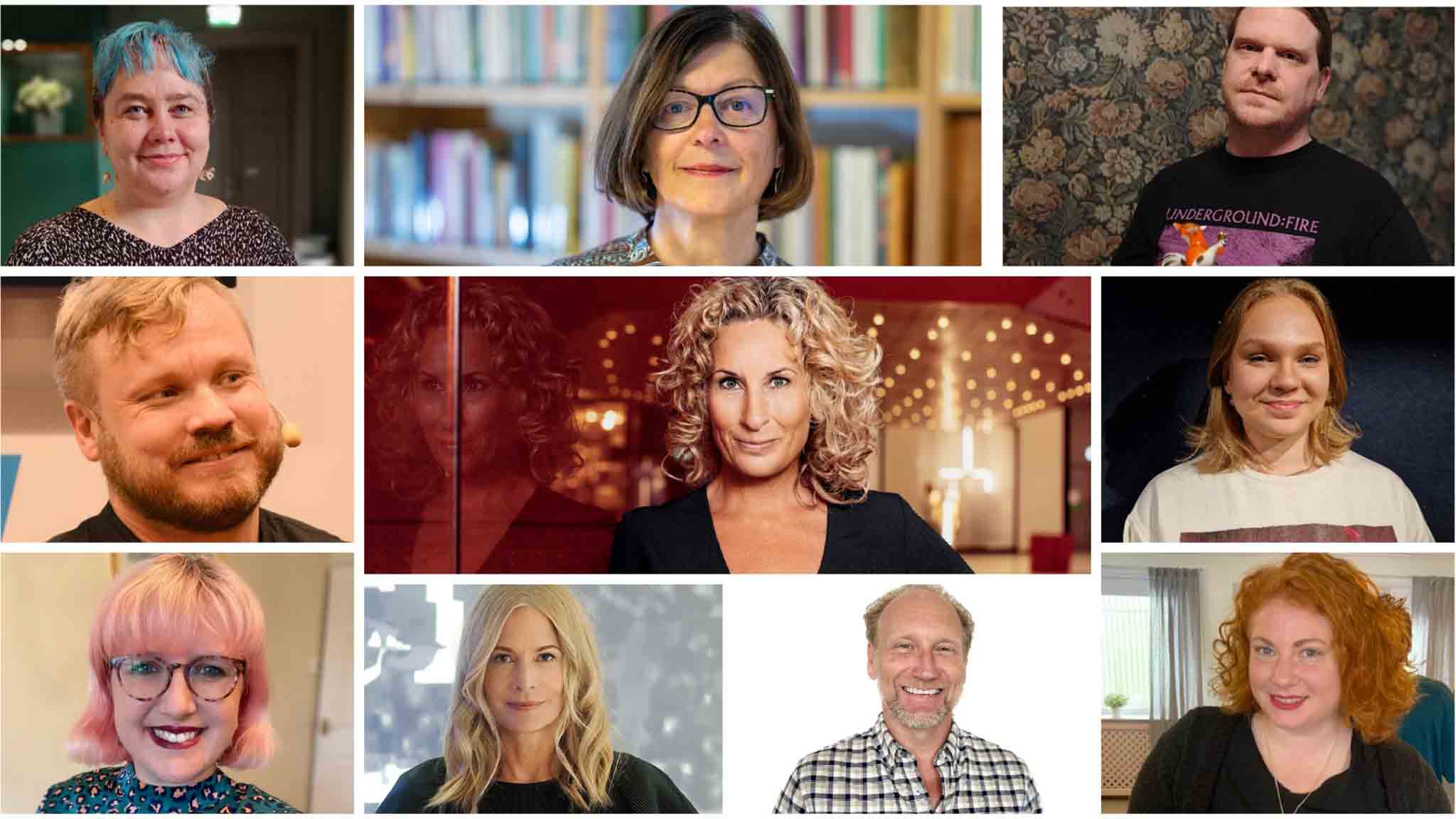 Ett fotocollage med 10 porträttbilder.