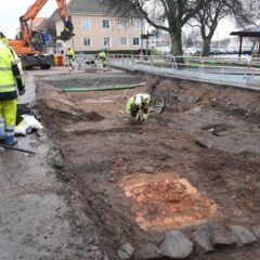 Bild på stadsmiljö som grävs ut