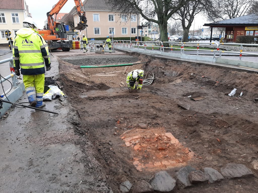 Bild på stadsmiljö som grävs ut