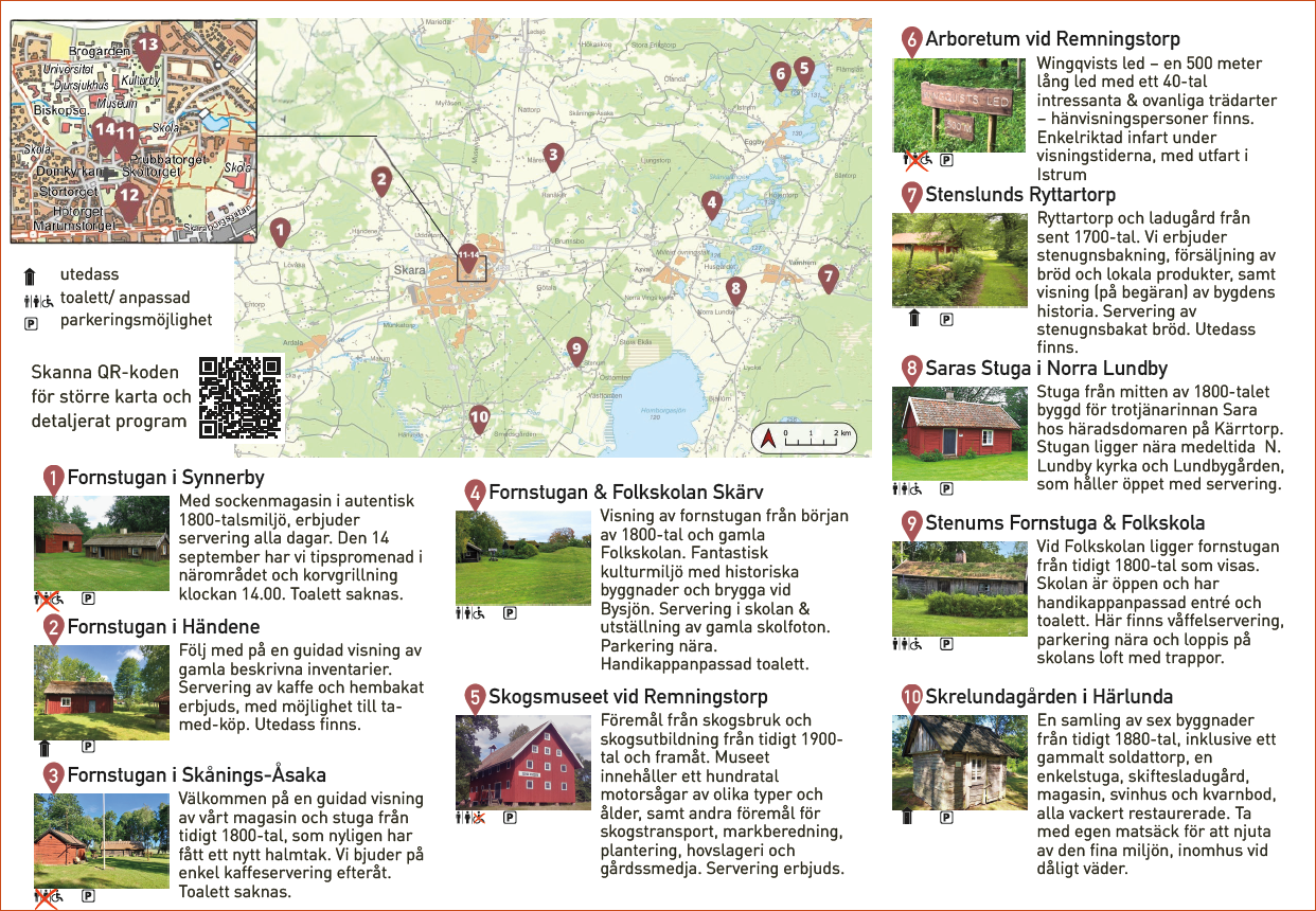 Karta med utpekade platser.