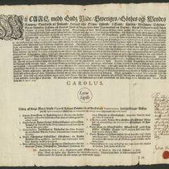 Pass från 1687 med text.