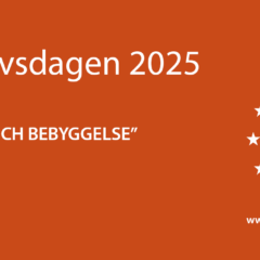 Vit Text Kulturarvsdagen 2025 på orange bakgrund med logga