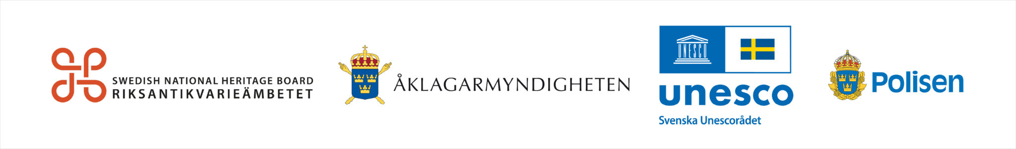 Fyra logotyper ligger på rad.