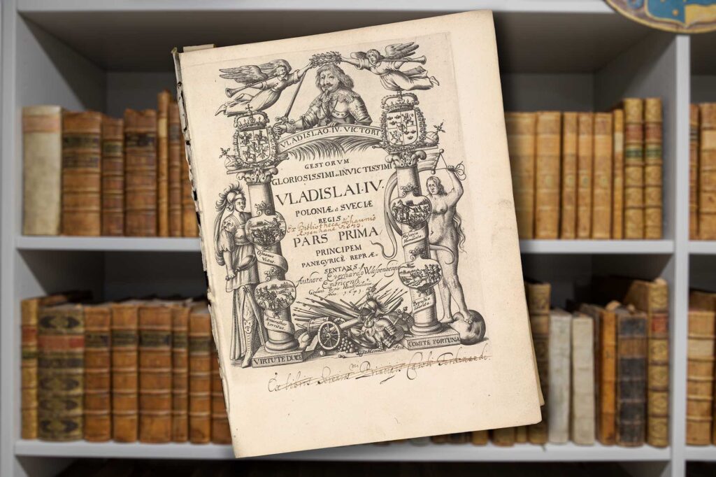 Bildsida med grafiskt tryck från en äldre bok