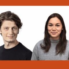 Kollage med porträttbilder av två kvinnor och två män.