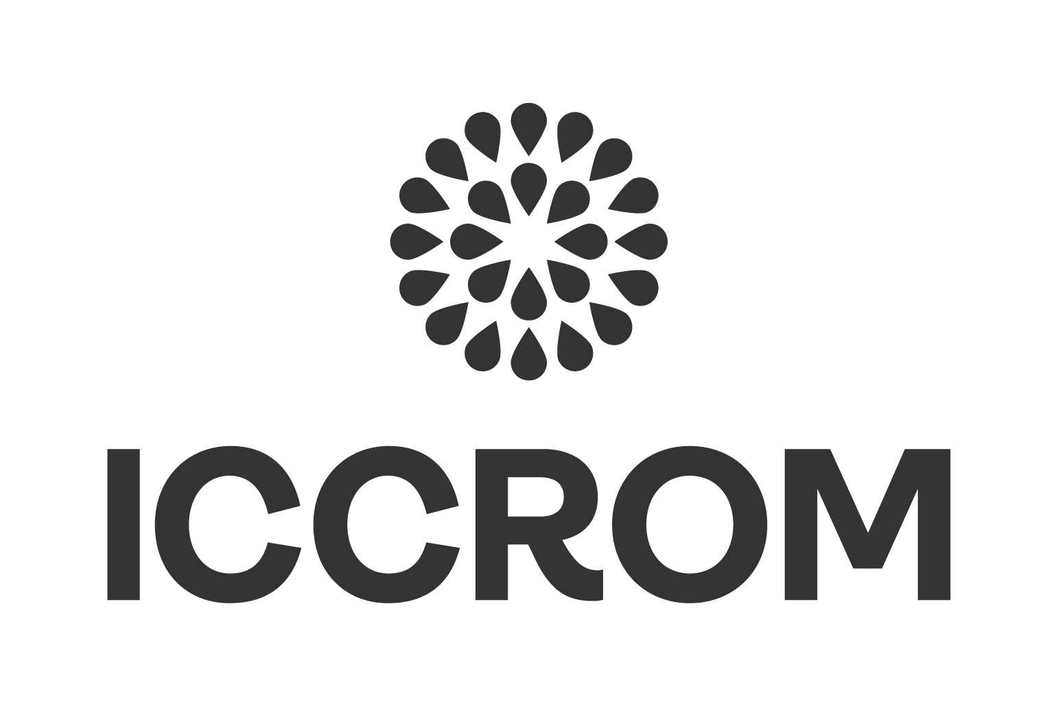 En logotyp. Bokstäverna ICCROM