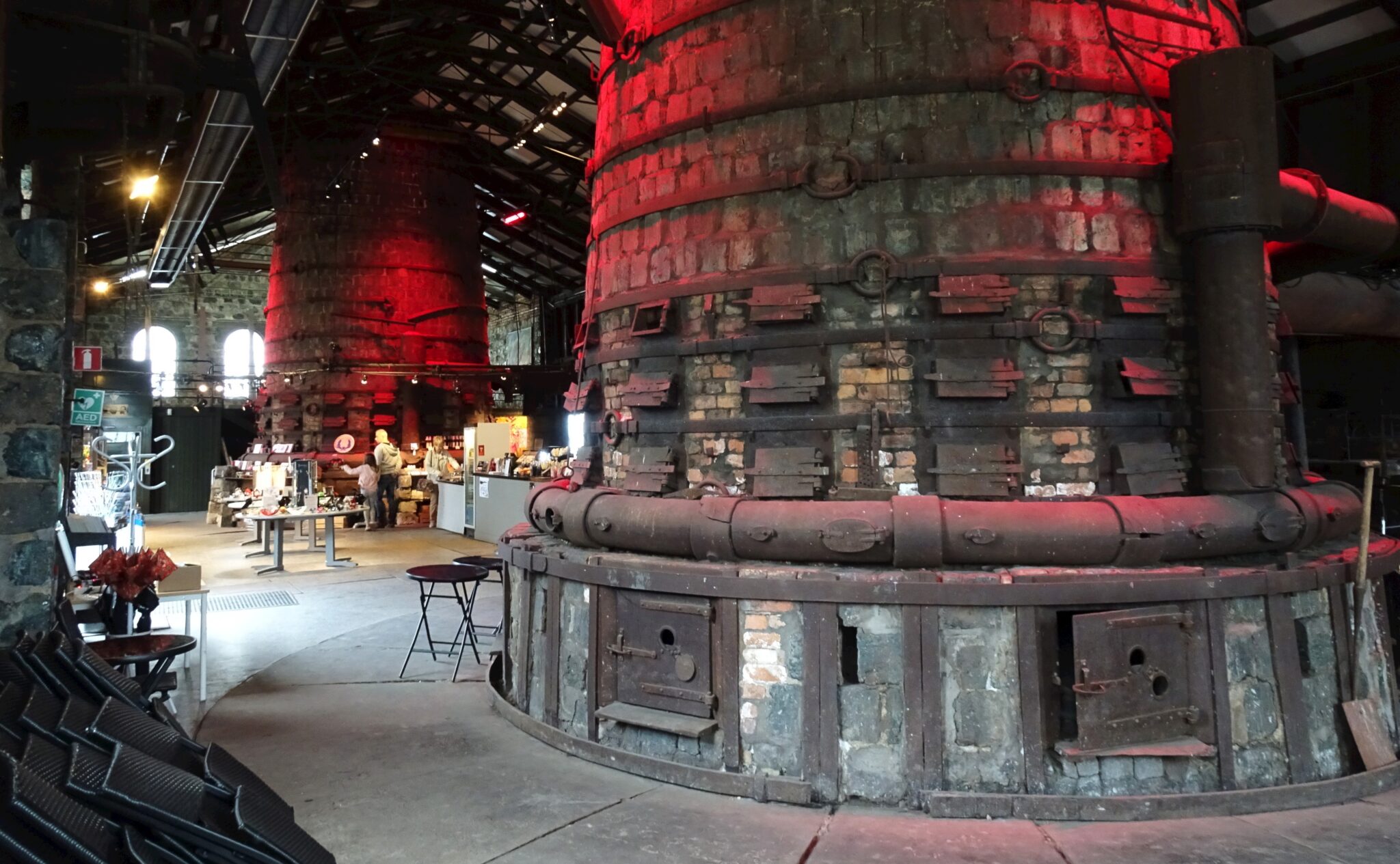 Masugnar i masugnshallen i Verket, Avesta.