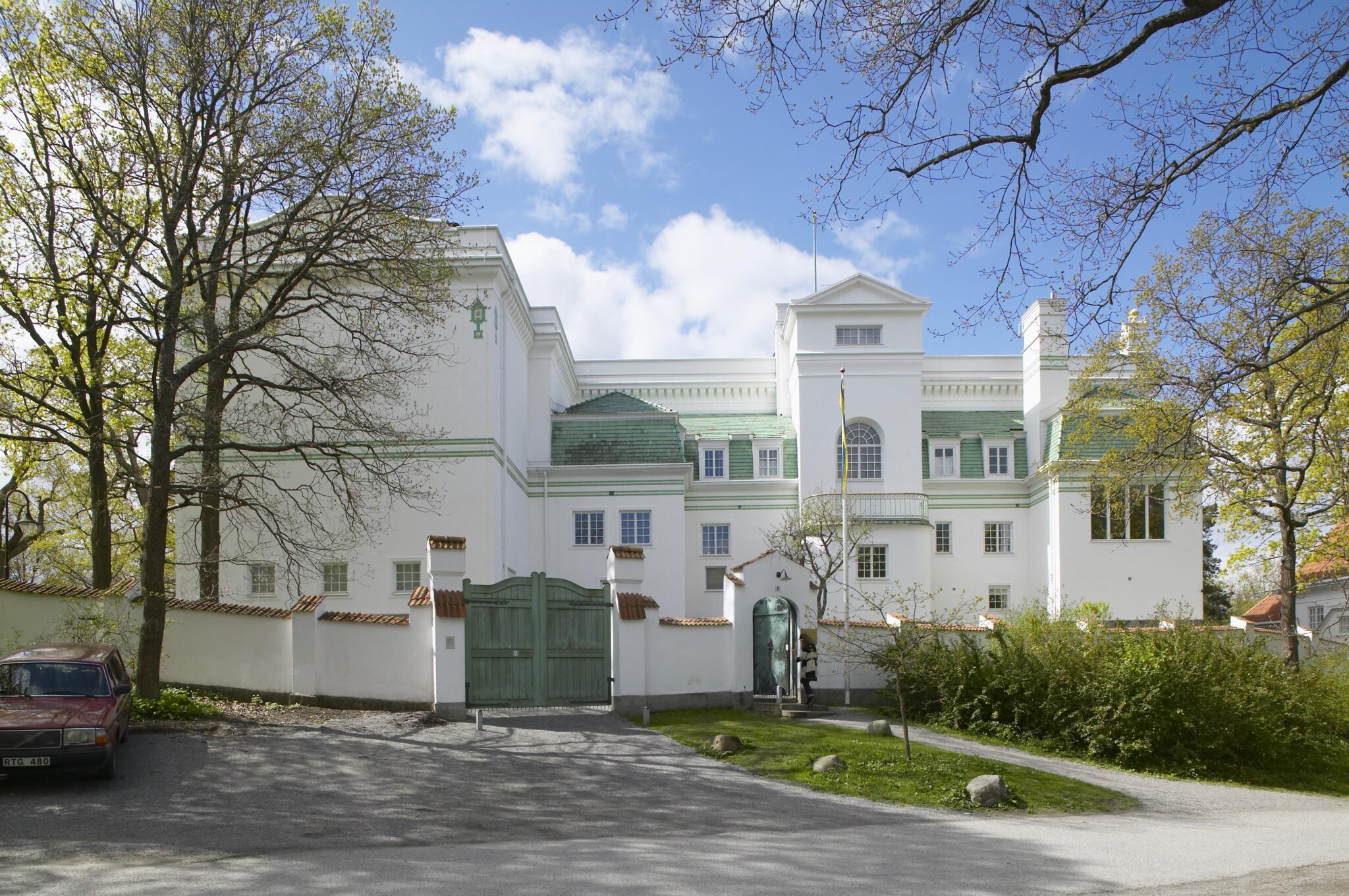 Ingången till Thielska galleriet i Stockholm.