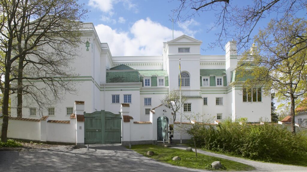 Ingången till Thielska galleriet i Stockholm.