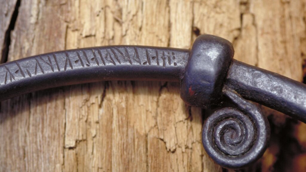 Närbild på ringhandtag.