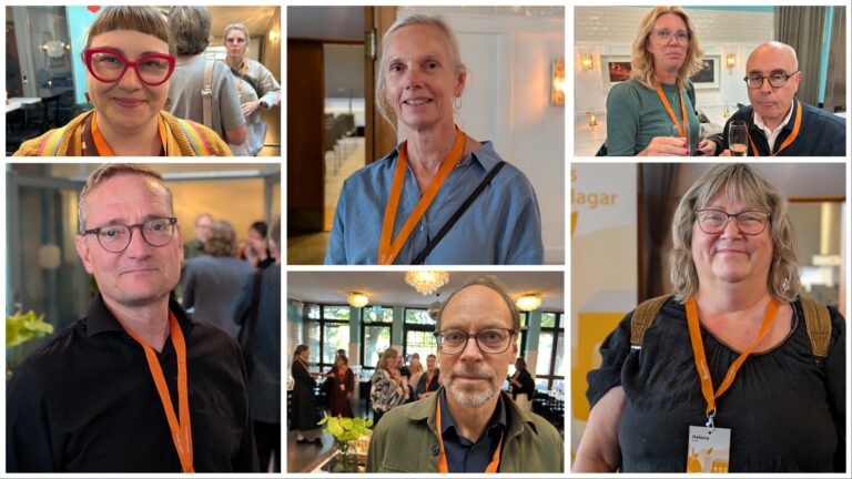 Kollage med porträttfoton på konferensdeltagare.